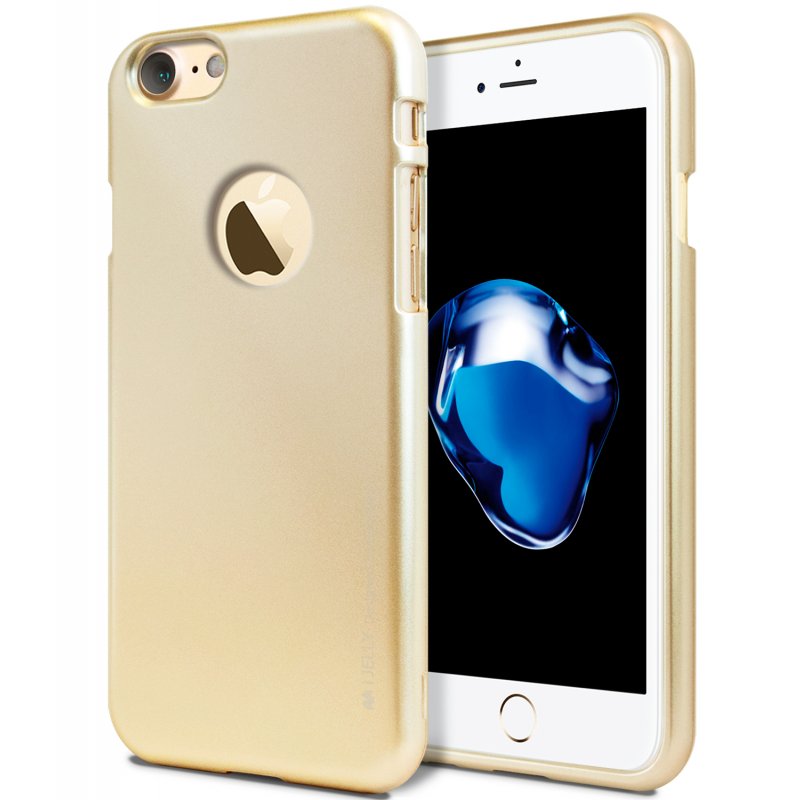 Ochranný obal MERCURY iJELLY METAL Apple iPhone X - zlate